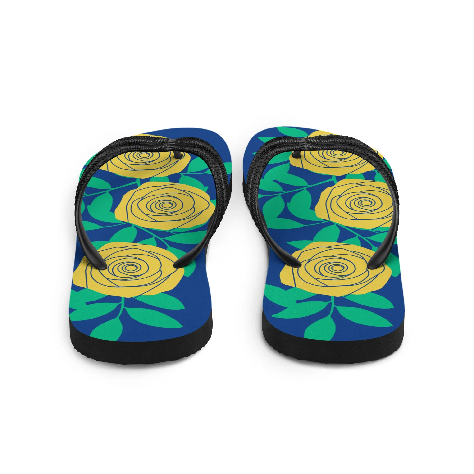 Yellow Roses Flip-Flops