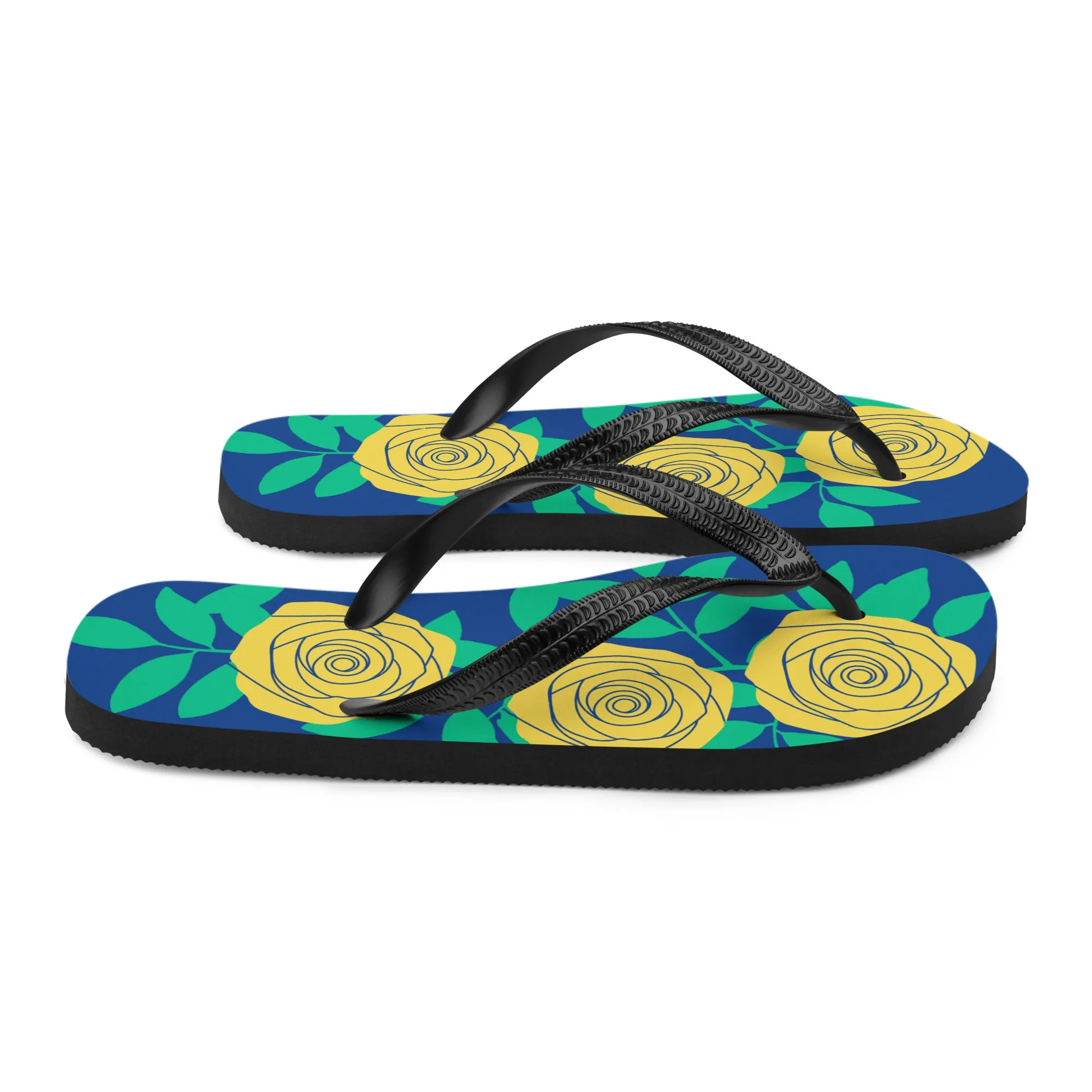 Yellow Roses Flip-Flops