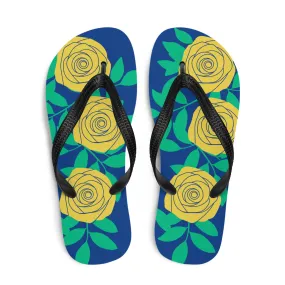 Yellow Roses Flip-Flops