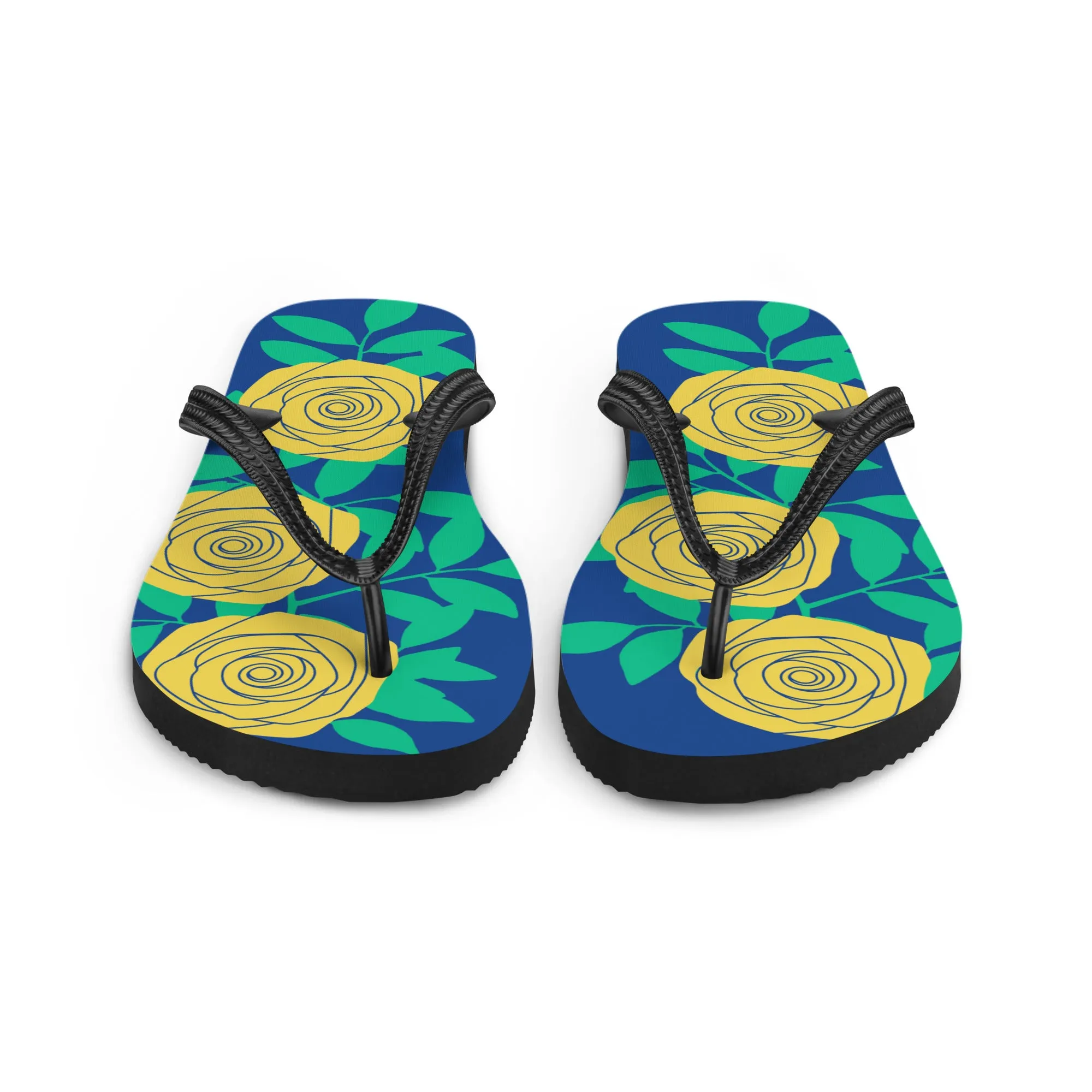 Yellow Roses Flip-Flops