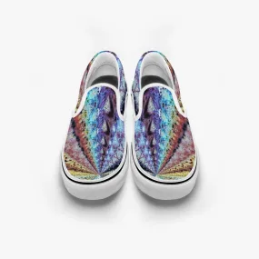 Ziggurat Split-Style Psychedelic Slip-On Shoes